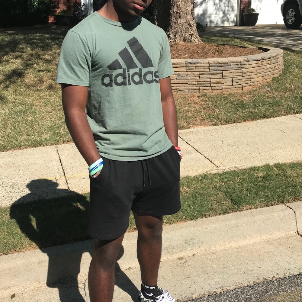 Adidas green t-shirt